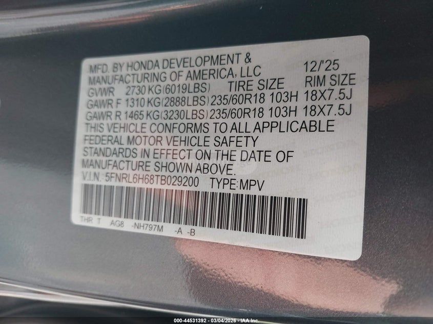 Honda Odyssey 2026 — миниатюра 9