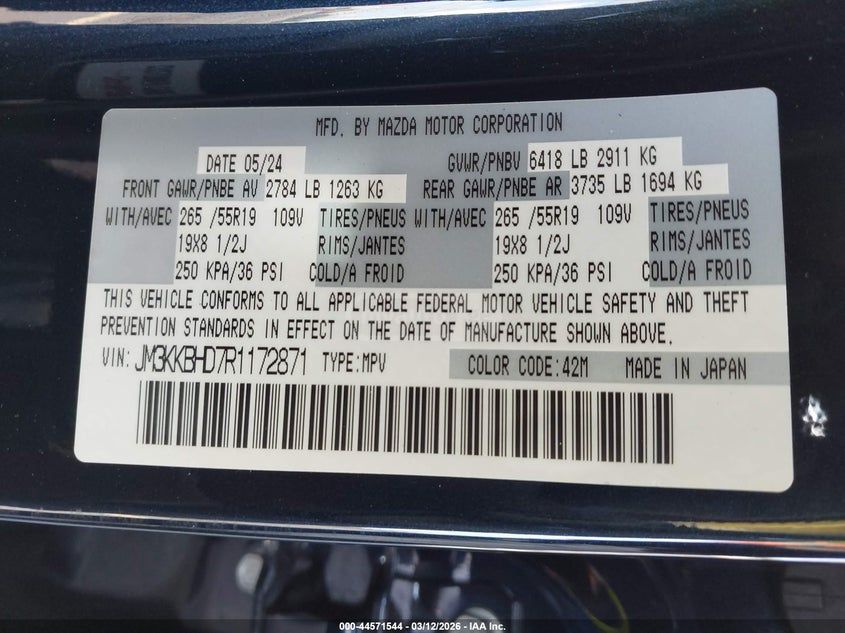 Mazda CX-90 TURBO PREFERRED 2024 — миниатюра 9