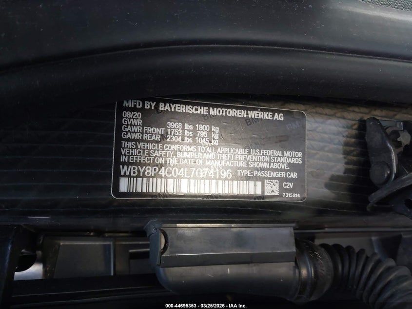 BMW I3 120Ah s w/Range Extender 4dr R 2020 — миниатюра 9