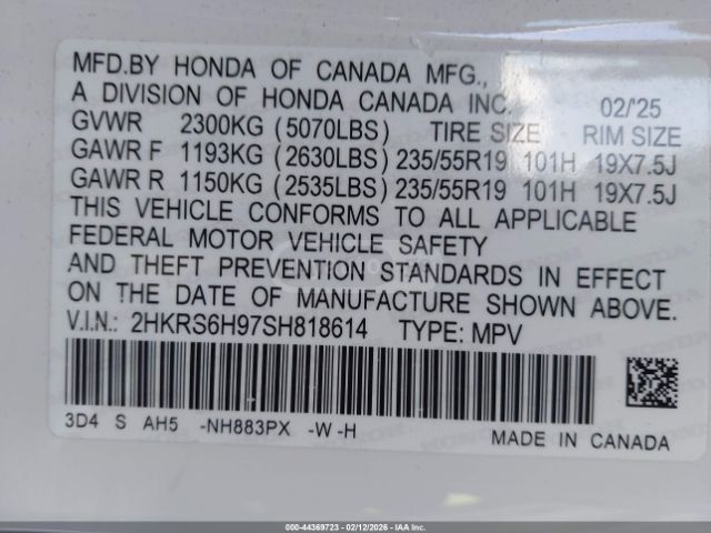 Honda CR-V EX-L 4dr All-Wheel Drive CVT 2025 — миниатюра 6