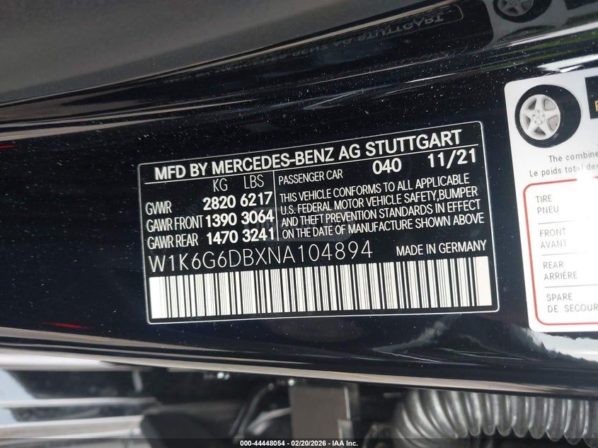 Mercedes-Benz S 500 Base S 500 4dr All-Wheel Drive 2022 — миниатюра 9
