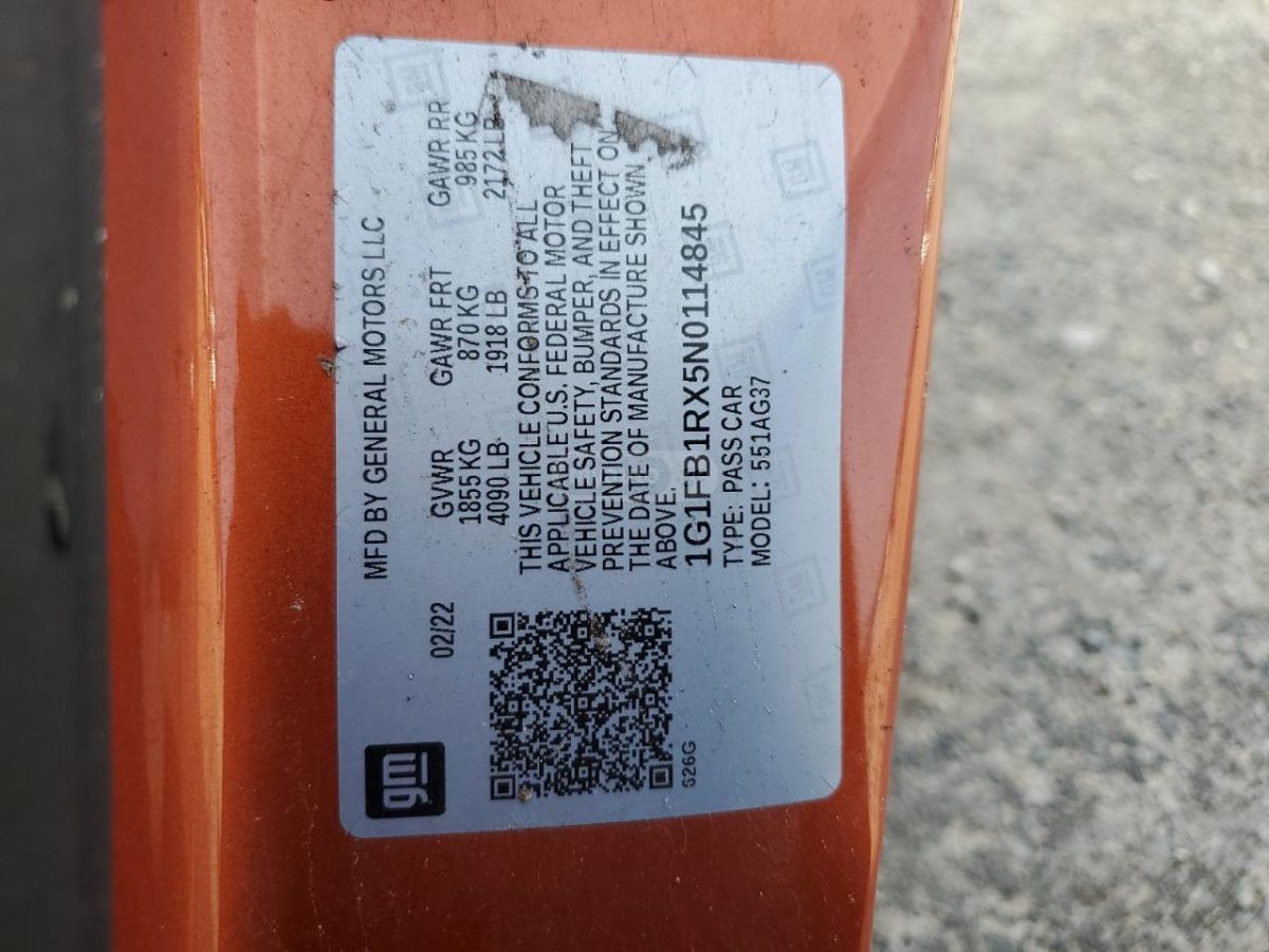 Chevrolet Camaro 1LS 2dr Coupe Manual 2022 — миниатюра 12