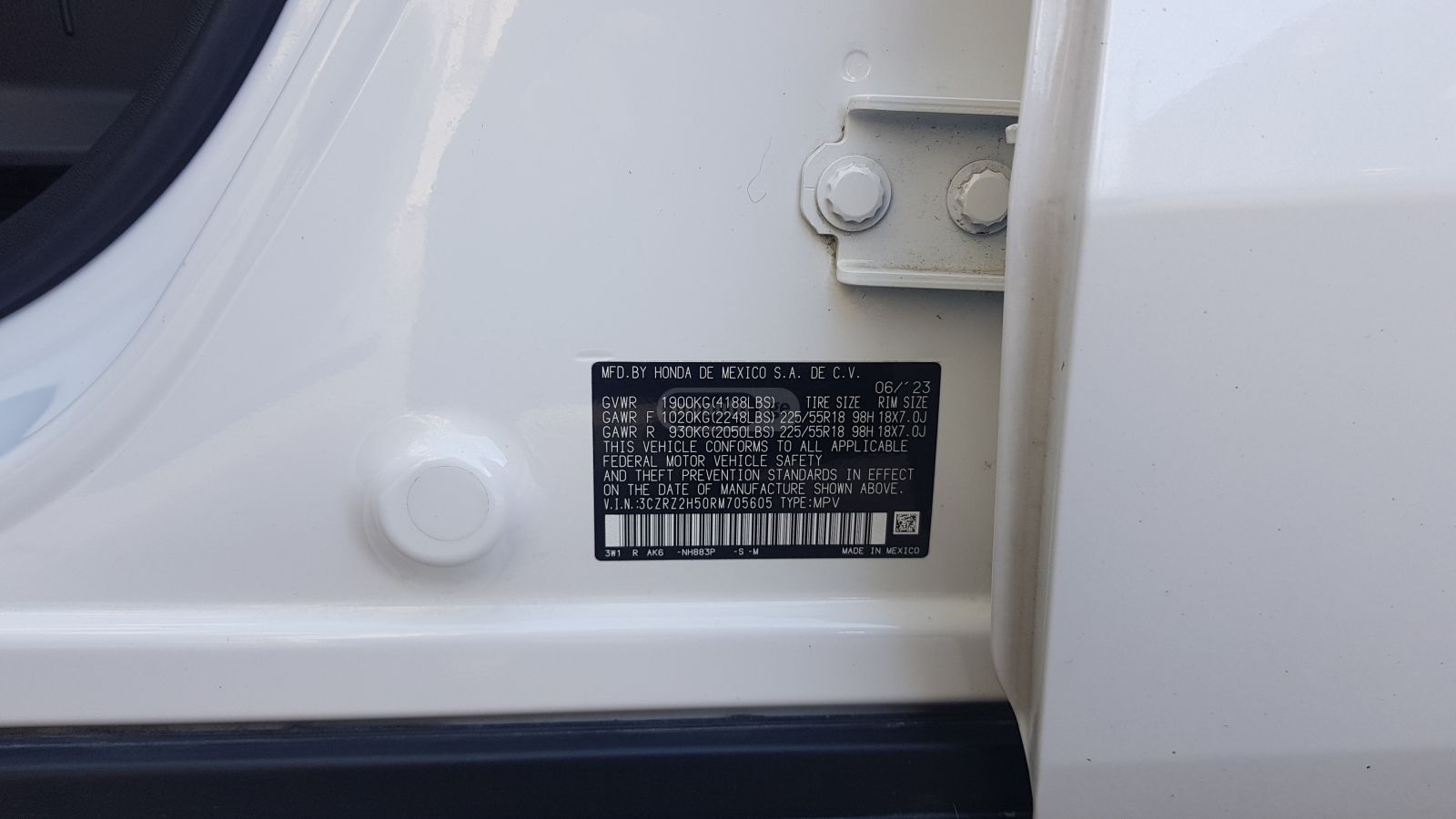 Honda HR-V Sport 4dr All-Wheel Drive CVT 2023 — миниатюра 13