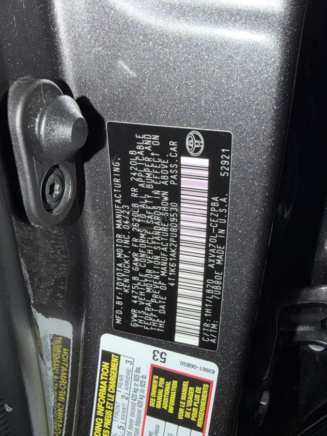 Toyota XSE 4dr Front-Wheel Drive Seda — миниатюра 7