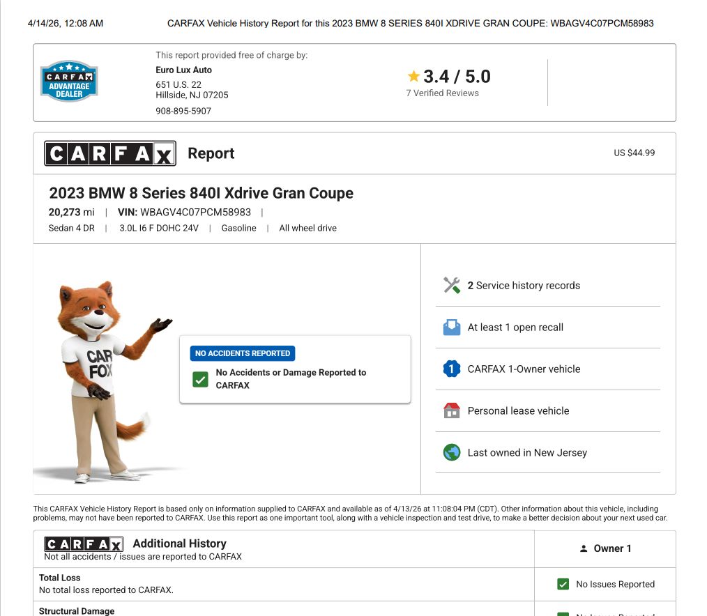 BMW 840 i xDrive 4dr All-Wheel Drive S 2023 — миниатюра 13