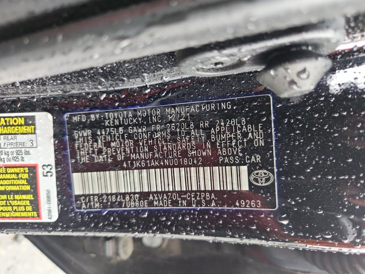 Toyota XSE 4dr Sedan CVT — миниатюра 15