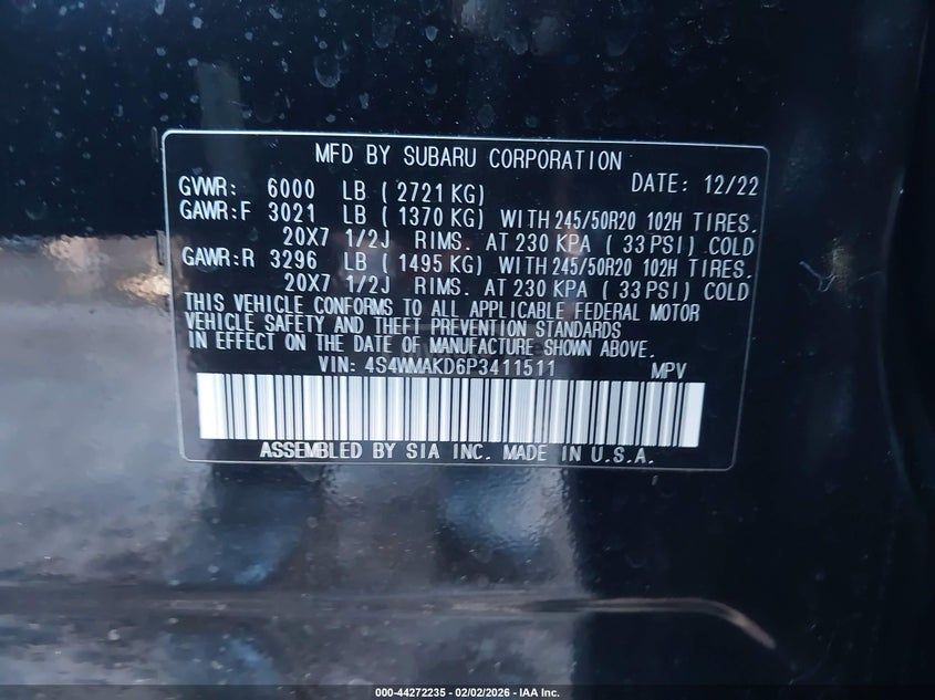 Subaru Ascent Limited All-Wheel Drive CVT 2023 — миниатюра 9