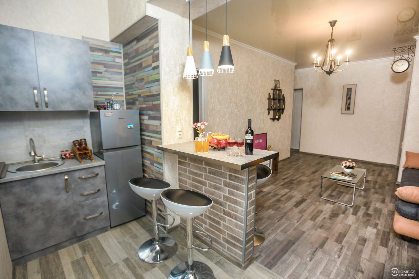 3 Room Apartment Daily Rent In Chugureti view 3