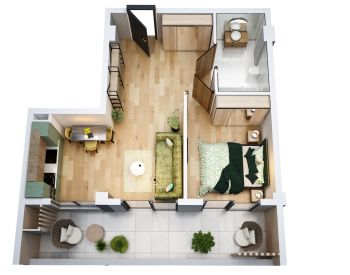 2 room apartment for sale in kukia