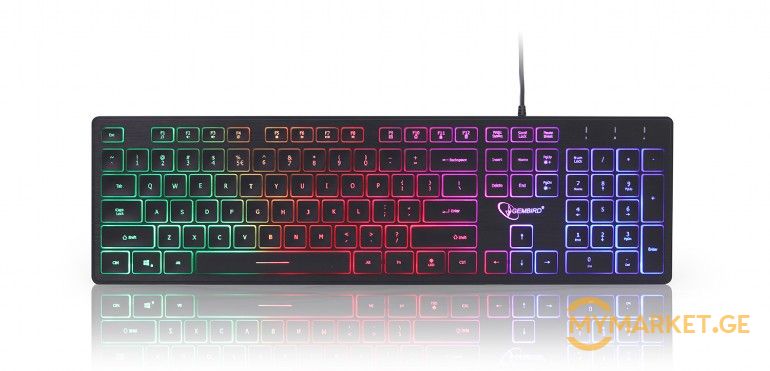 KB-UML-01 "Rainbow" backlight multimedia keyboard, black, US