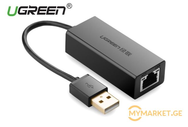 USB ქსელის ადაპტერი Ugreen CR110 USB To Lan adaptor 10/100 M