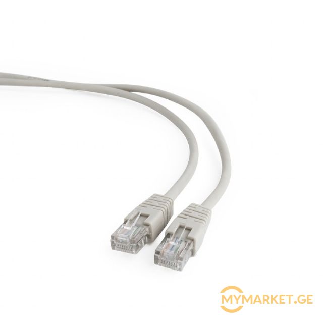 ქსელის კაბელი GEMBIRD CAT5e UTP Patch cord, gray, 10 m PP12
