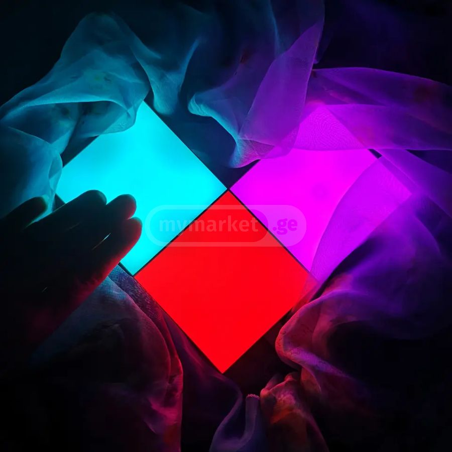studio RGB light background square 6 pcs / ლედ პანელი დიმერი | მეორადი ...