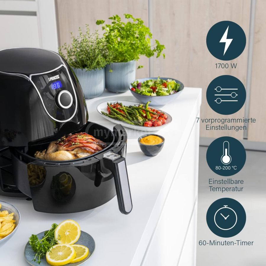 Friggitrice ad Aria Princess Digital Aerofryer XXL 4.5L 1500W senza Friggitrice ad Aria Princess Digital Aerofryer XXL 4.5L 1500W senza