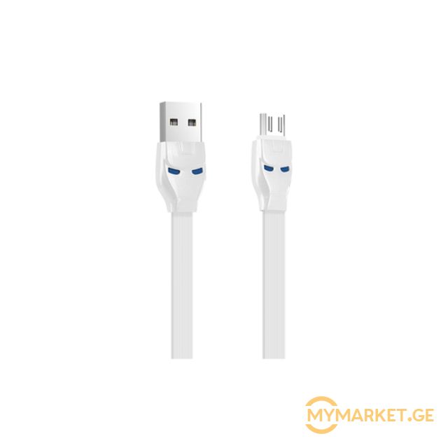 მობილურის დამტენი HOCO U14 STEEL MAN MICRO CHARGING CABLE WH