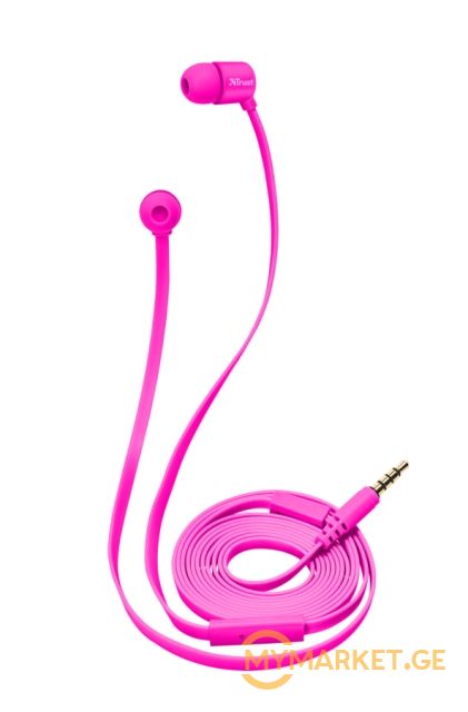 ყურსასმენი TRUST DUGA IN-EAR HEADPHONES - NEON PINK