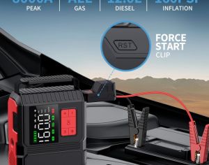 Car Jump Starter with Air Compressor, 160PSI 8000A Peak 26800mah (Up to All Gas or 12.0L Diesel Engine, 50