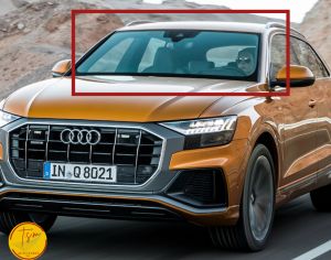 AUDI Q8 2018 - 2024 სენსორით და კამერით  წინა საქარე მინა