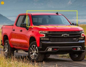 CHEVROLET SILVERADO SIERRA 2019-2023 წინა საქარე მინა კამერით