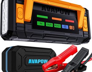 ახალი 8000 ამპ. ავტომანქანის დამქოქი ,,jump starter ჯამფ სტარტერი - ბუსტერი AVAPOW TJ58 (ახალი მოდელი ტიტანის სერიის) ქოქავს 10ლ მდე ბენზინის და  6.5 დიზელის მოცულობის ძრავებს,