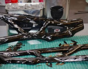 BMW S1000RR 2019–2024 Carbon Frame Cover | Forged Carbon | 3D Print + Lamination