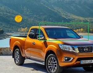 NISSAN NAVARA 2014-2018 წინა საქარე მინა სენსორიანი