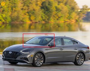 HYUNDAI SONATA 2020-2024 წინა საქარე მინა  ღია კამერით და სენსორით