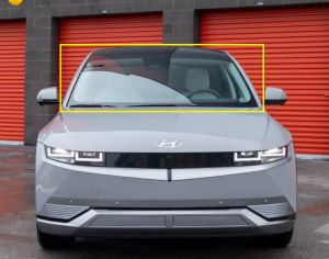 HYUNDAI IONIQ  2022-2024 წინა საქარე მინა სენსორით და ღია კამერით