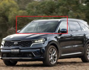 KIA SORENTO 2021-2024  წინა საქარე მინა  ღია კამერით,სენსორით და გამათბობლით