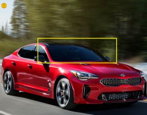 KIA STINGER 2017-2021 წინა საქარე მინა სენსორით და ღია კამერით