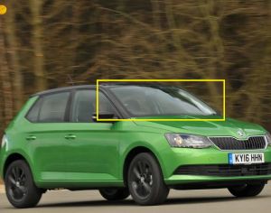 SKODA FABIA 2014-2018  წინა საქარე მინა