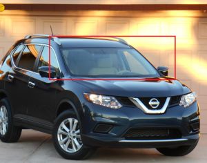 NISSAN ROGUE 2014-2016  წინა საქარე მინა