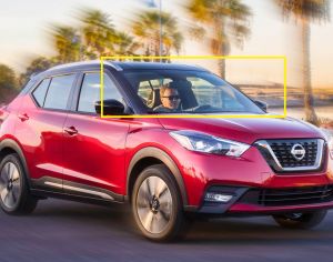NISSAN KICKS 2018-2022  წინა საქარე  მინა კამერით